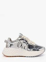 Sneakers Carter Jogger Uit Leder No name Zilver women VEMI01AL